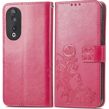 Pouzdro na tablet VSECHNONAMOBIL 63109 ART FLOWERS Peněženkový kryt Honor 90 5G tmavě růžový