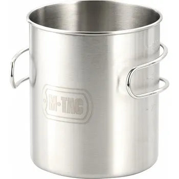 Termohrnek se skládacím uchem M-Tac Thermo Handle - stříbrný