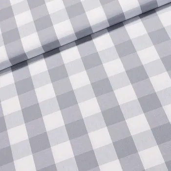 Pravý český bavlněný kanafas ALICE K3,5 12010 kostka 3,5cm, šedý, š.140cm (látka v metráži)