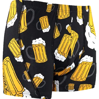 Pánské spodní prádlo Boxerky pivo - černé - velikost XL (Velikost XL)