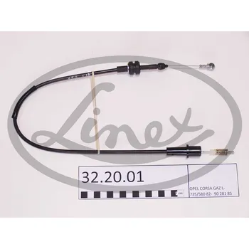 Lanko parkovací brzdy Lanko plynu, , 848713, 90281852, LINEX, 32.20.01