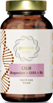 Přípravek na podporu paměti a spánku Puravia Labs Calm Magnesium + Gaba + B6 90 cps.