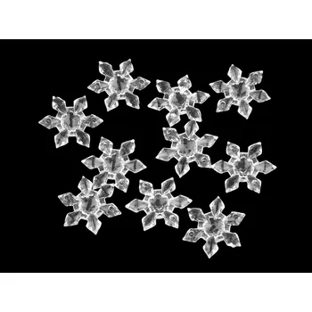 Vánoční dekorace Dekorační vločky Ø29 mm k zavěšení, malé, transparent
