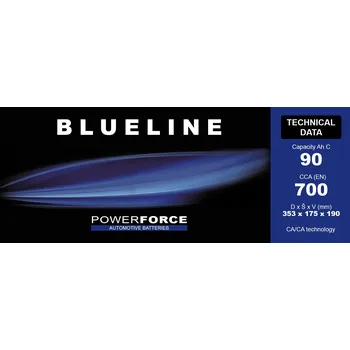 Autobaterie autobaterie Ca/Ca 90Ah 700A P+, výprodej, nahrazeno EXIQA Ultra B590B5, Powerforce, Powerforce 90