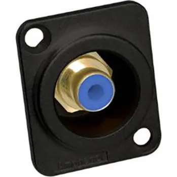 vypínač a zásuvka Amphenol ACJB-BLU cinch konektor přírubová zásuvka Pólů: 2 mono černá, modrá 1 ks