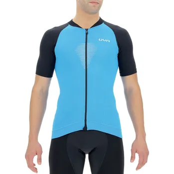 cyklistický dres UYN Cyklistický dres s krátkým rukávem - BIKING GRANFONDO - černá/modrá XL