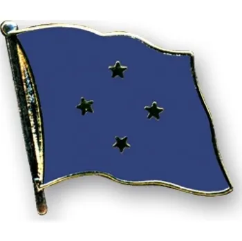 Odznak (pins) 20mm vlajka Mikronésie - barevný