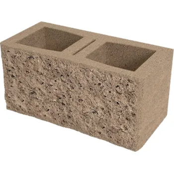 plotová tvarovka DITON Okrasná tvárnice oboustranná B 390x200x190 mm písková