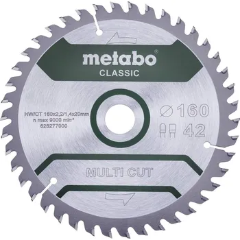 Příslušenství k nářadí Metabo MULTI CUT CLASSIC 628277000 pilový kotouč 160 x 20 x 1.4 mm Počet zubů (na palec): 42 1 ks