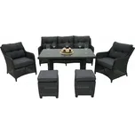 DEOKORK Ratanová sestava PAOLA antracit (polstry ZDARMA)