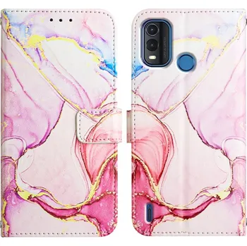 Náhradní kryt pro mobilní telefon VSECHNONAMOBIL 55125 ART MARBLE Peněženkový kryt Nokia G11 Plus ROSE GOLD