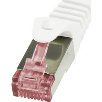 Síťový kabel LogiLink CQ2091S RJ45 síťové kabely, propojovací kabely CAT 6 S/FTP 10.00 m bílá samozhášecí, s ochranou 1 ks