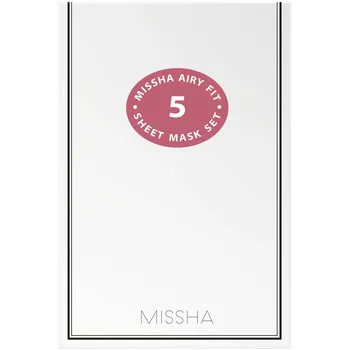 Pleťová maska Missha Airy Fit sada pleťových masek, 5x19 g / 1 bal.