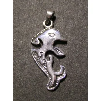 Přívěsek Kubistický delfín - stříbrný přívěsek / přívěsek ze stříbra