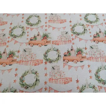 BYTEMA Vánoční dekorační látka hračky šíře 140 cm