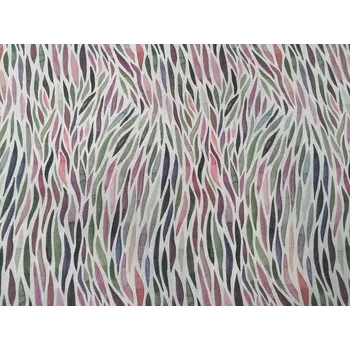 BYTEMA Dekorační látka Izaro zeleno-fialová šíře 140 cm