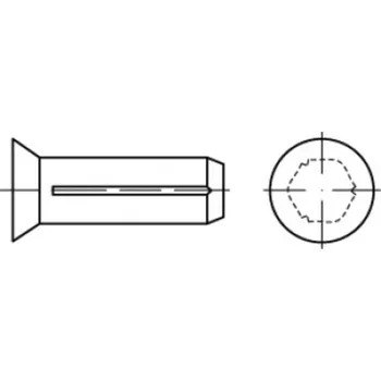 TOOLCRAFT TO-5439180 rýhovaný hřebík s zápustnou hlavou (Ø x d) 3 mm x 8 mm ocel 500 ks
