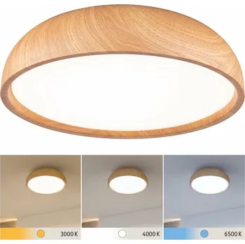 Svítidlo PAULMANN Selection Bathroom LED stropní svítidlo Oka IP44 CCT 230V 24W design dřevo