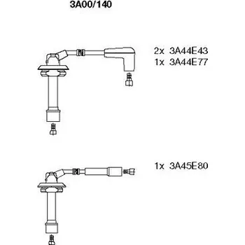 Zapalovací kabel Sada kabelů pro zapalování, , BREMI, 3A00/140