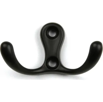 Nábytkové kování TULIP věšák Livorno černá matná + šroubky (TULIP věšák Livorno černá matná + šroubky)