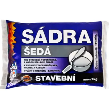 Sádra Sádra šedá, stavební, 1 kg