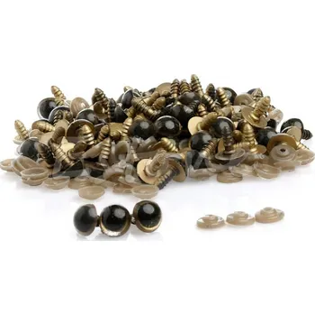 Bezpečnostní oči, jednobarevné zlaté, průměr 10mm