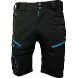 HAVEN Cyklistické kalhoty krátké bez laclu - NAVAHO SLIMFIT - černá/modrá