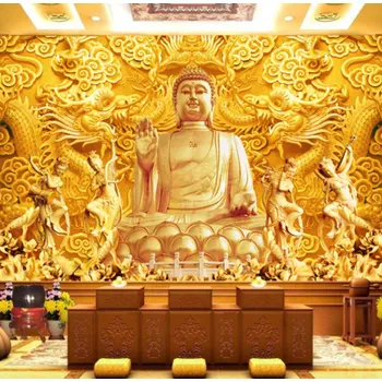 Fototapeta Solution Media 3D tapeta - Zlatý budha MU3224 3 - 3D Relief - Vliesová tapeta - 320g/m2