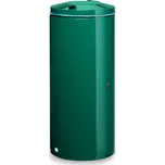 Odpadková nádoba z oceli, plastové víko, zámek, 120 litrů, zelená