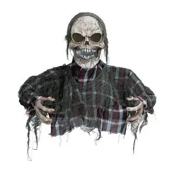 Karnevalový doplněk Dekorace Zombie - pohyblivá se zvukem a světlem - 120 cm - Halloween