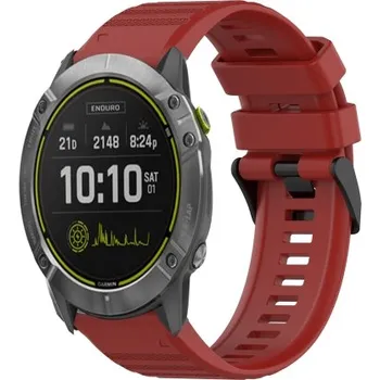 Příslušenství k chytrým hodinkám VSECHNONAMOBIL 55227 SILICONE Řemínek pro Garmin Enduro 2 / Tactix 7 červený