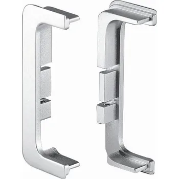 Nábytkové kování TULIP Gola otevřená koncovka C profilu imitace nerezi P+L (TULIP Gola otevřená koncovka C profilu imitace nerezi P+L)