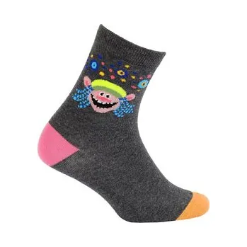 GATTA Dětské ponožky TROLLOVÉ tmavě šedé Velikost: 21-23