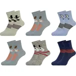 PESAIL Dívčí veselé ponožky QW3046 6páry Barva: Mix, Velikost: 27-30