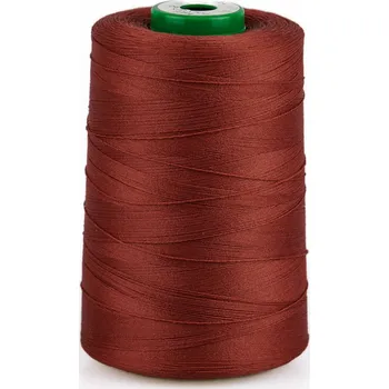 Nit Texturovaná poylesterová, pružná chemlonová nit POLYTEX 90 pro overlocky/průmyslové/klasické šicí stroje, 738 tmavě rezavá, návin 5000m