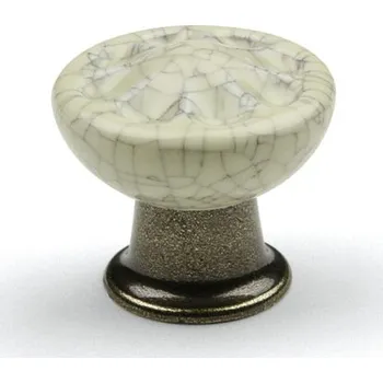 Nábytek TULIP Knop Country starobronz/porcelán béžový (TULIP Knop Country starobronz/porcelán béžový)