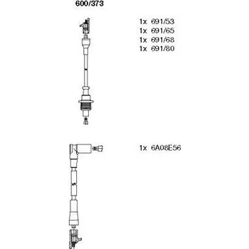 Zapalovací kabel Sada kabelů pro zapalování, , 5967E2, BREMI, 600/373