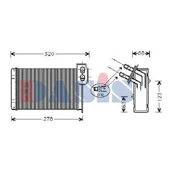 Výměník tepla Výměník tepla, vnitřní vytápění, 7701205538,60436099, 223M61, 8FH351311311, 72985, 180128, 812223, 53554, D6R007TT, 43006099, 06093015, 7071, 350218337000, RSD093015, 102460,53554,, ECAR, 6060N8-1