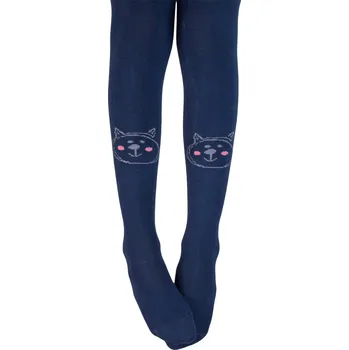 Dívčí vzorované punčocháče GATTA KOČIČKA ČUMÁČEK tmavě modré Velikost: 92-98