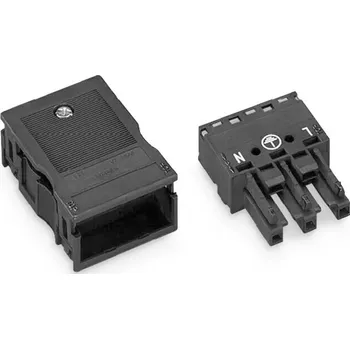 vypínač a zásuvka WAGO 770-123 síťový konektor WINSTA MIDI zásuvka, rovná Počet kontaktů: 3 25 A bílá 25 ks