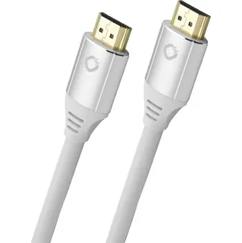 Video kabel Oehlbach HDMI kabel Zástrčka HDMI-A, Zástrčka HDMI-A 0.75 m bílá D1C92488 8K UHD, pozlacené kontakty HDMI kabel