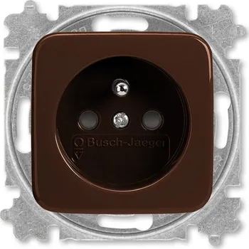 Stavebniny Zásuvka jednonásobná ABB Reflex SI 5519B-A02357 H, hnědá, s clon., s bezšroub. svorkami