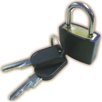 Visací zámek Zámek na zavazadla Rulyt Key - černý-stříbrný