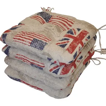 Podsedák Nábytek PEGAS Sedák UNI motiv vlajky - set 4 kusy