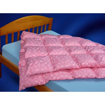 přikrývka Péřová přikrývka PEŘÍČKO růžová, 210x240cm, 25% prachového peří