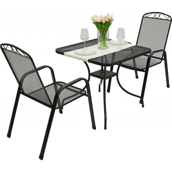 Zahradní sestava Kovová sestava CALGARY 1+2 (80x80 cm)