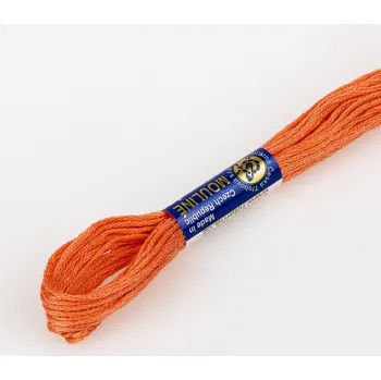 Příze Vyšívací příze MOULINE / MULINKA 2372 lososová oranžová, jednobarevná, 2g/8m