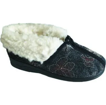 Dámské pantofle ADANEX Dámská domácí obuv kotníková zateplená DD 28239 šedá 39