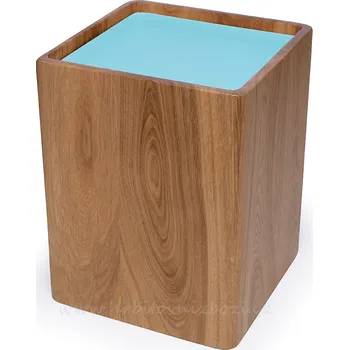 Smuteční dekorace Designová urna dubová tyrkysová T