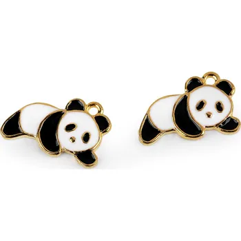 Přívěsek Kovový přívěsek / taháček na zip zvířátko, malé, 7 (81630) bílá panda